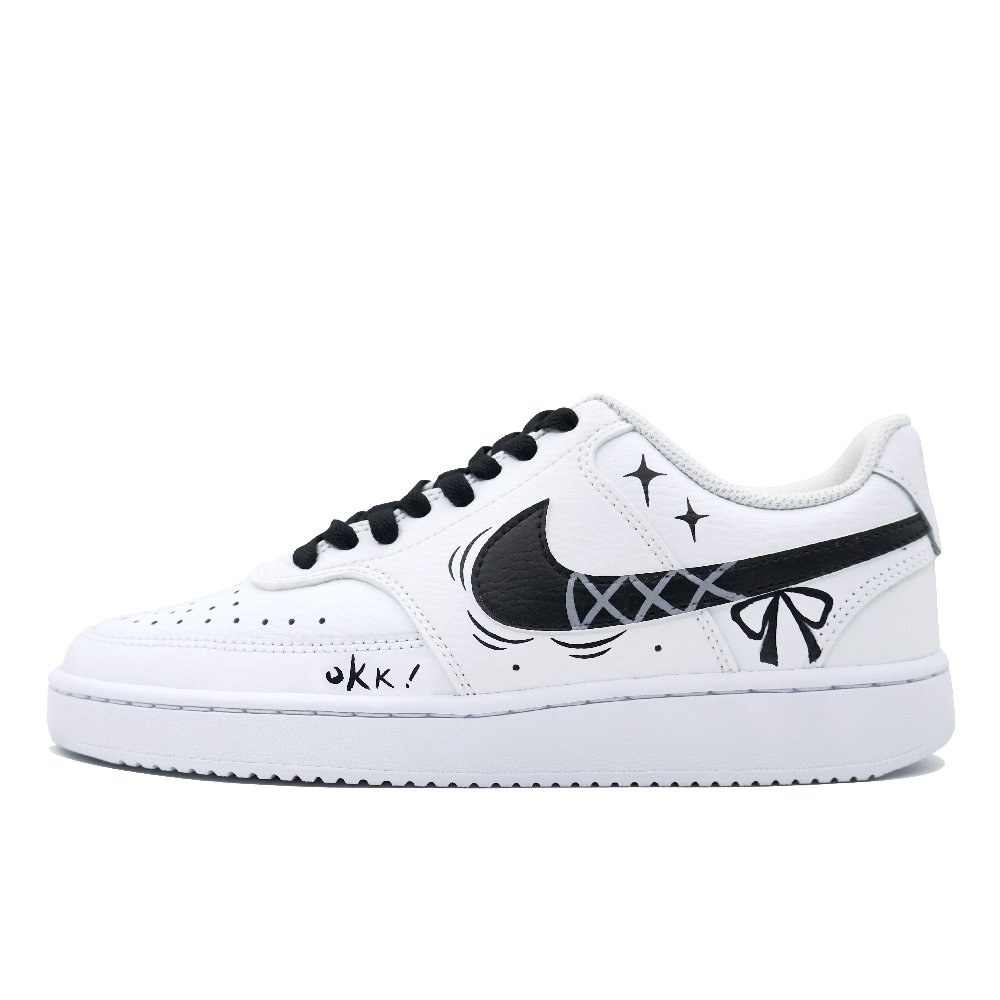 Nike Court Vision 1 Skateboard Shoes Women's Low-Top Black