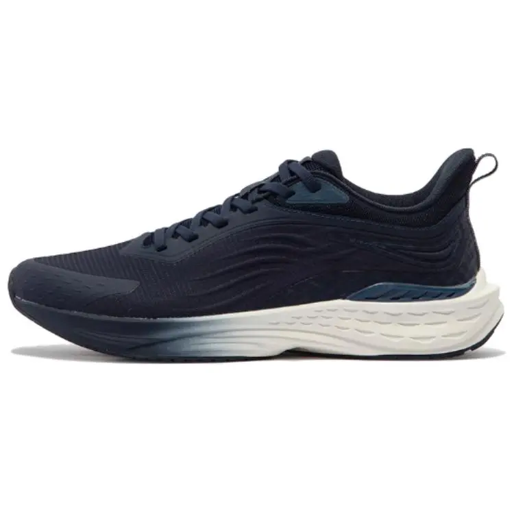 361° FlyFish Cushioning Wear-Resistant Low-Top Running Shoes Men's Black Blue
