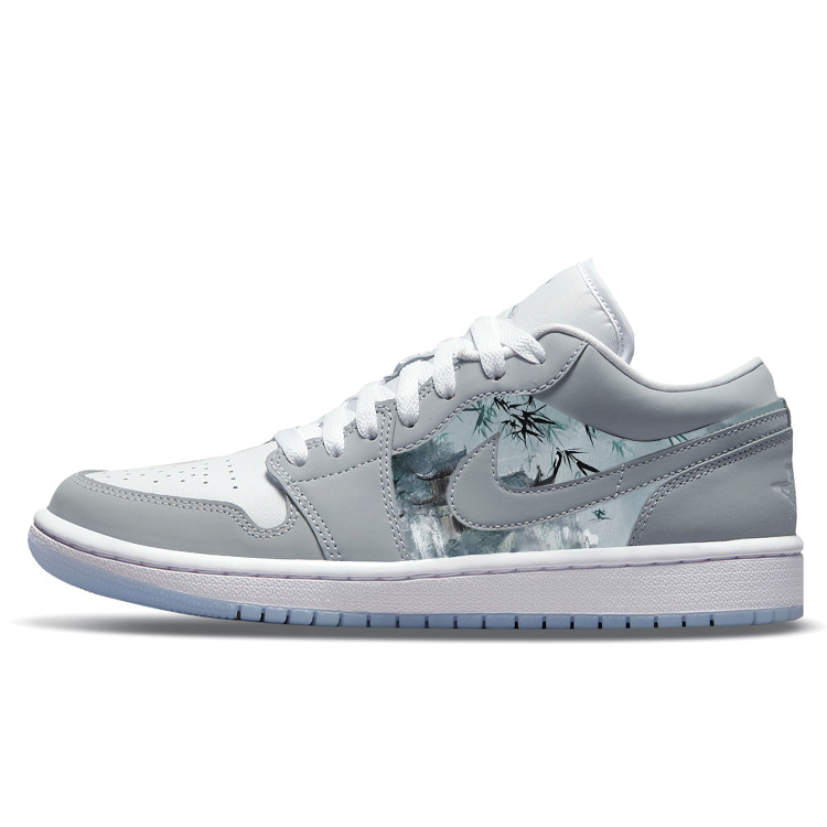 JORDAN Air JORDAN 1 Vintage Basketball Shoes Women's Low Top Gray/White