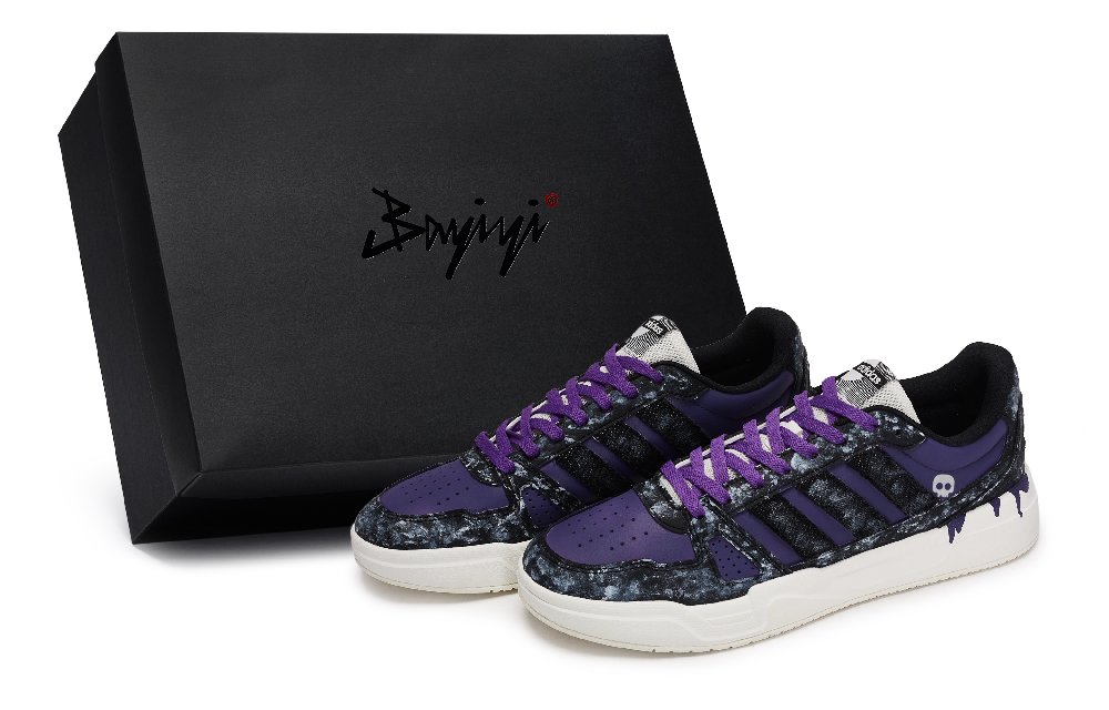 Adidas LITE BALLER Skateboard Shoes Men's Low top Black/Gray/Purple
