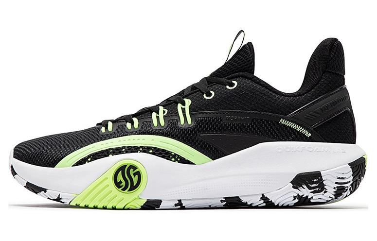 361° Basketball Shoes Men Low-Top Black Green
