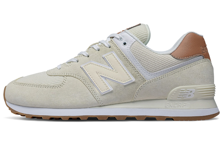 New Balance 574 Ecru Tint White Mahogany