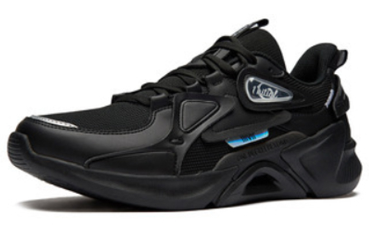 361° Cushioned Wear-Resistant Lightweight Low-Top Running Shoes Men's Obsidian Black