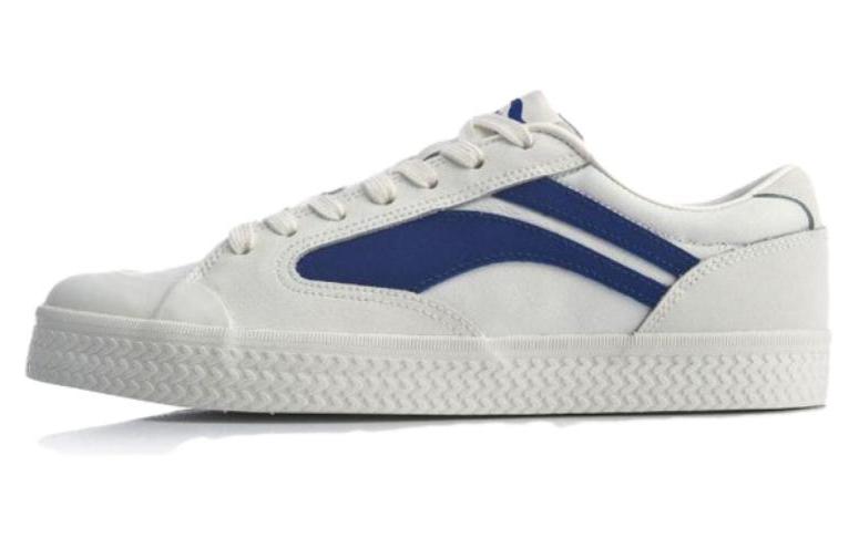 LiNing Skateboard Shoes Men Low-Top White Blue