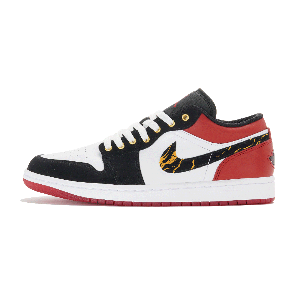 Jordan Air Jordan 1 Abrasion Resistant Low Top Vintage Basketball Shoes Unisex Black