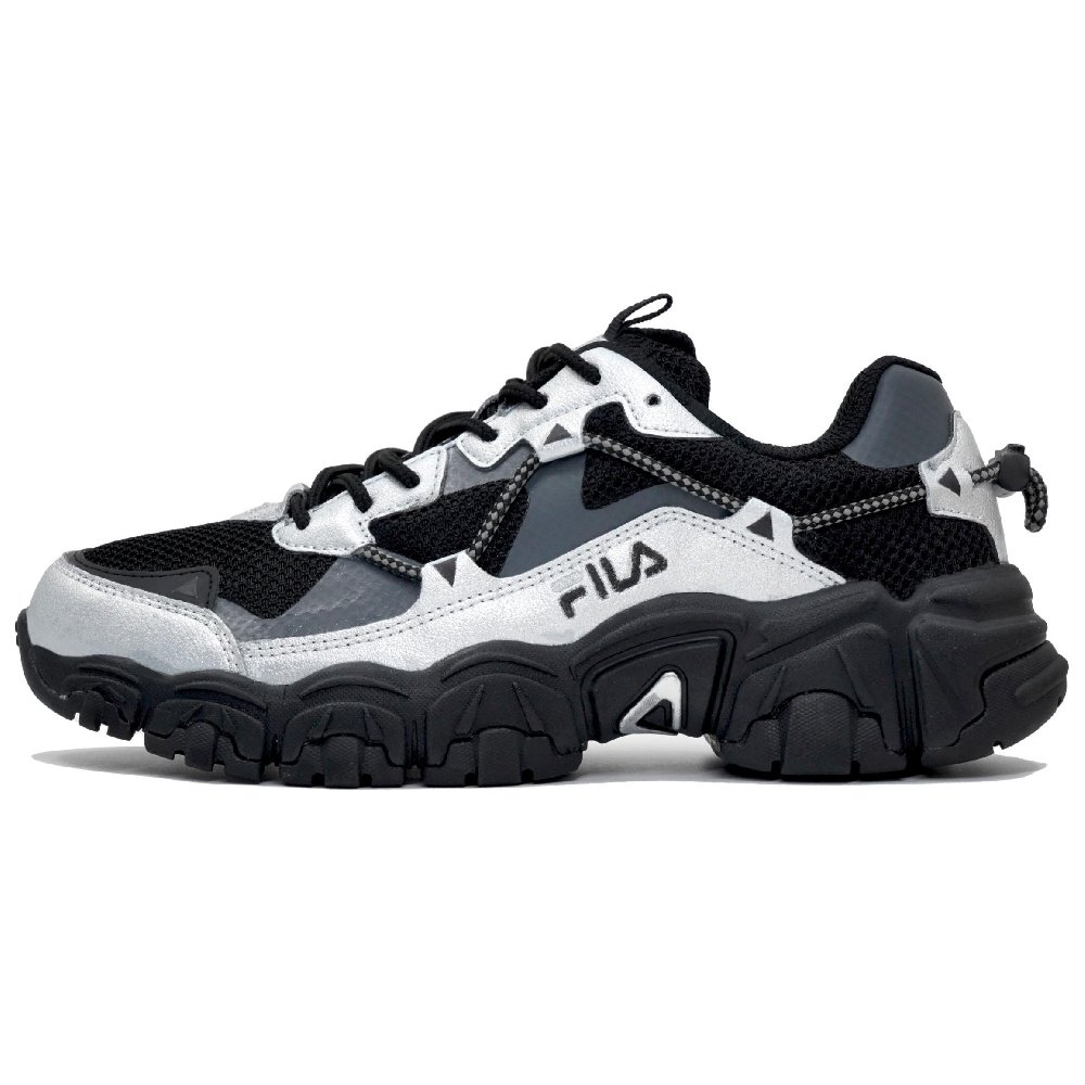 FILA Cat Claw Anti-Slip Wear-Resistant Low-Top Casual Shoes Unisex Black Silver
