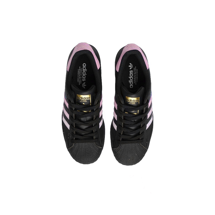 Adidas Originals SUPERSTAR XLG Anti-Slip Wear-Resistant Low-Top Skateboard Shoes Unisex Black Pink