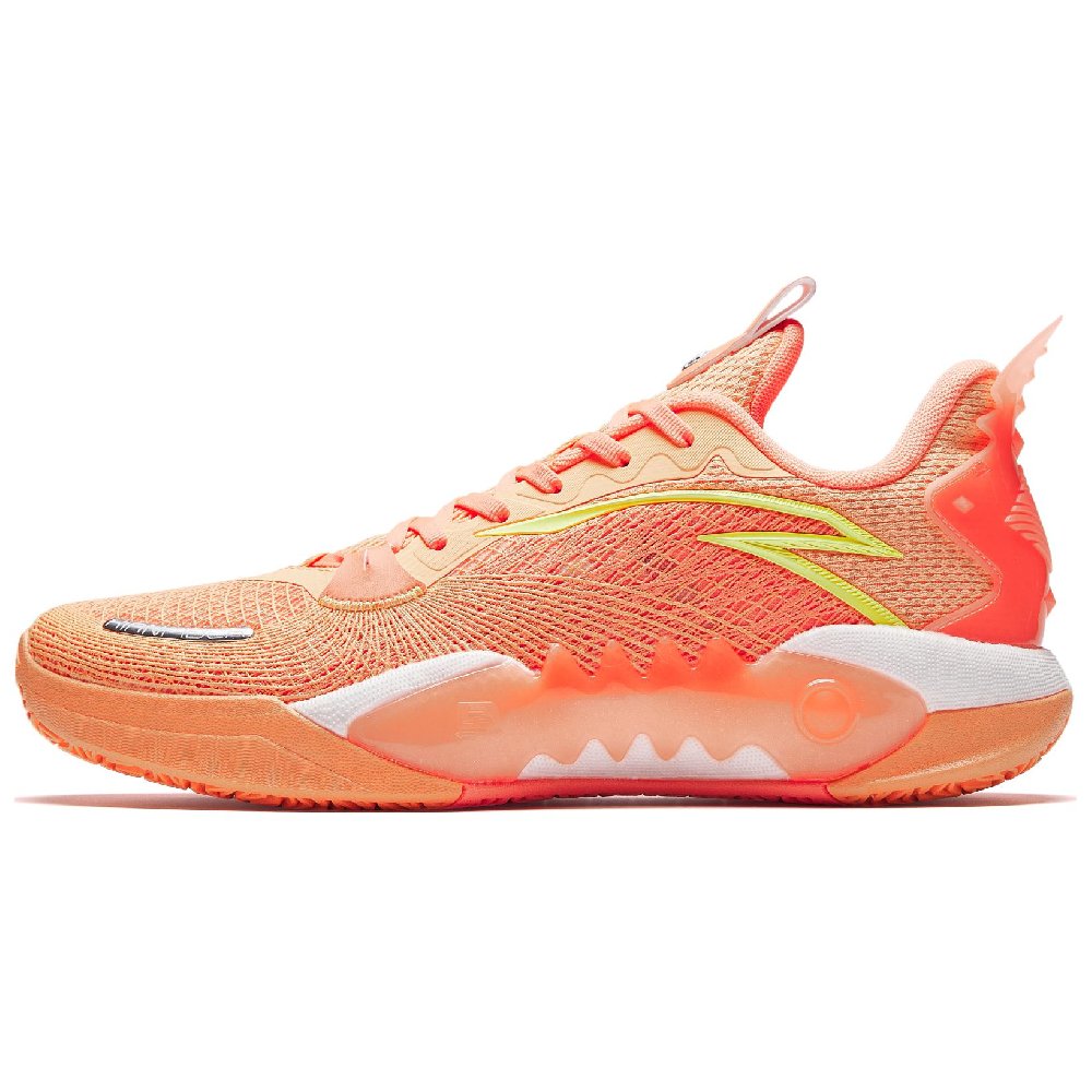Anta Frenzy 5team V2 Cushioning Wear-Resistant Low-Top Basketball Shoes Men's Orange Yellow