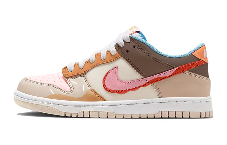 Nike Dunk Skateboard Shoes Women's Low-Top Yellow/Gray