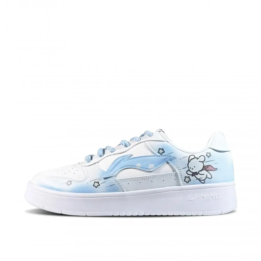 LiNing Pontoon Boats Coverage Abrasion Resistant Low top Skateboard Shoes Men's White Blue