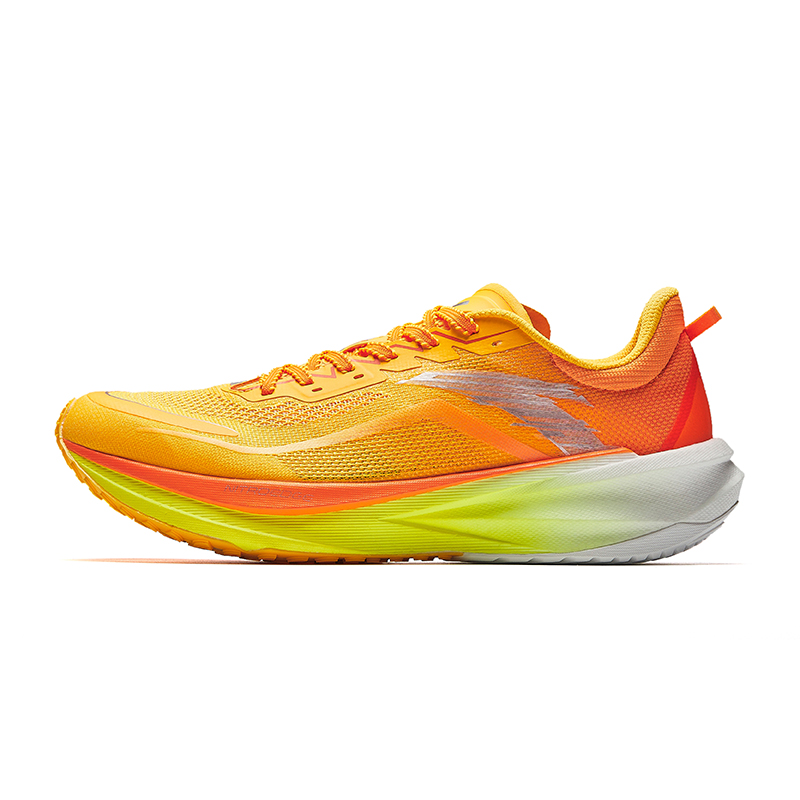 ANTA Plastic Pioneer Running Shoes Men's Low Top Fluorescent Mango Orange/Papyrus White/Fluorescent Orange