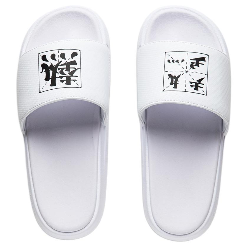 LiNing LN Slipper Slip-Resistant Abrasion-Resistant Slide Slippers Men's White Black купить в интернет-магазине Yoocart с быстрой доставкой по России.