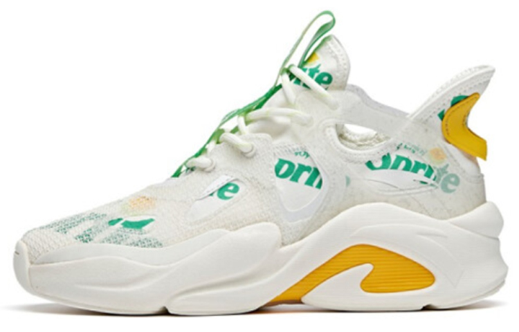 Coca Cola Anta Life Collection Peak Anti-Slip Wear-Resistant Low-Top Chunky Sneakers Women's White Green