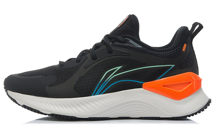 LINING YueYing Element Running Shoes Men Low Top Black/Neon Orange