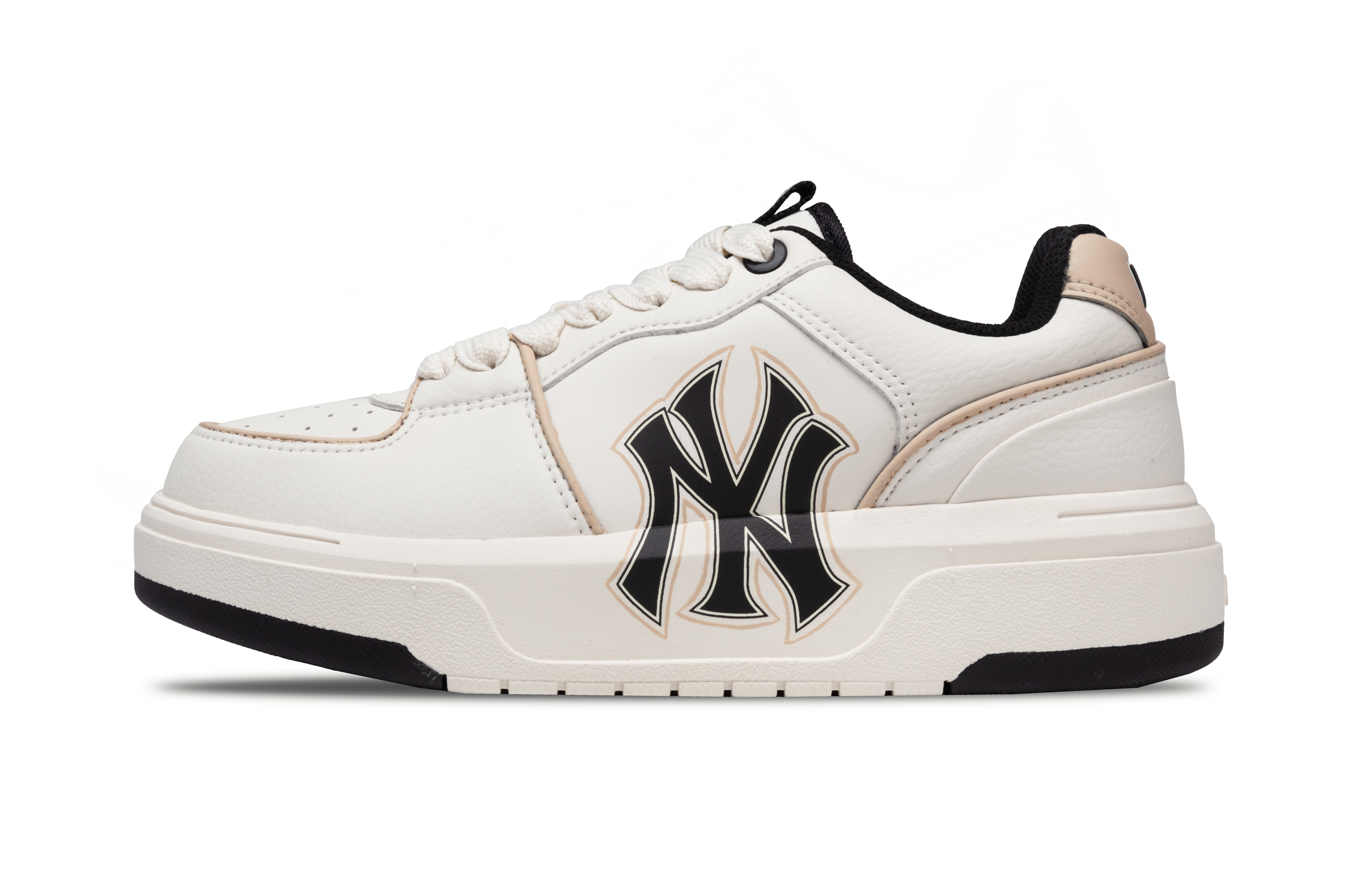 MLB Chunky Liner Simple Elegant White Tone Abrasion Resistant Low top Skateboard Shoes Unisex White Yellow