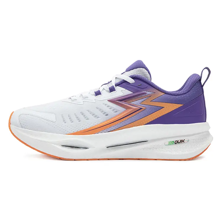 361° Float Cushioning Anti-Slip And Wear-Resistant Low-Top Running Shoes Men's White Purple Ultraviolet
