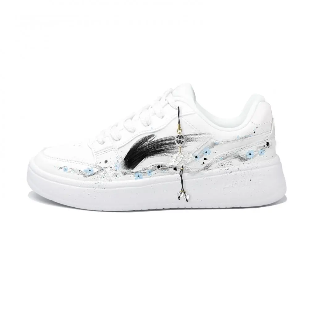 LiNing Acer Truncatum Abrasion Resistant Height Increasing Low top Skateboard Shoes Men's Black Blue