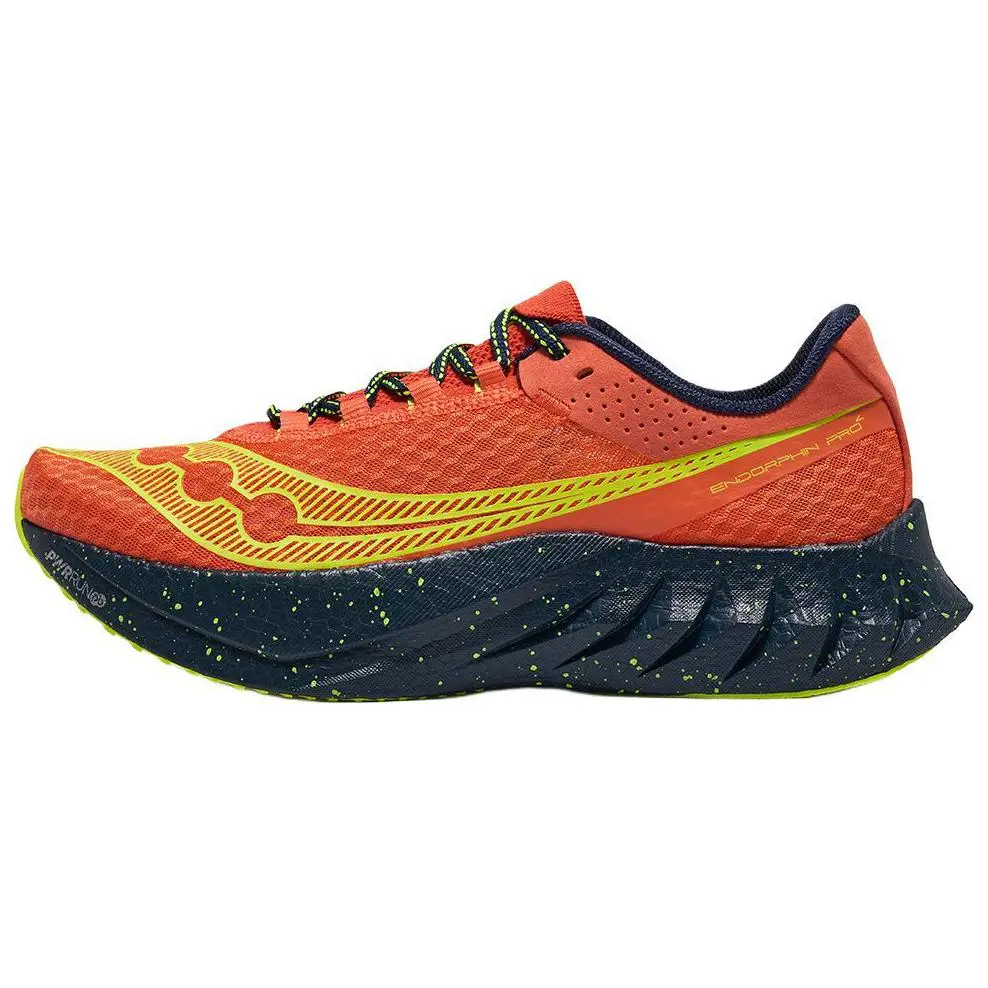 Saucony Endorphin Pro 4 Breathable Coverage Rebound Low Top Running Shoes Unisex Orange