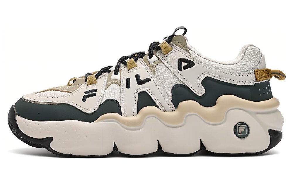 FILA High top Vintage Basketball Shoes Men's Yellow White