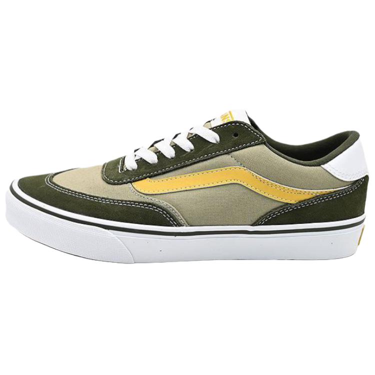 Vans Brooklyn LS Anti Slip Wear Resistant Low Top Skateboard Shoes Men's Green Yellow