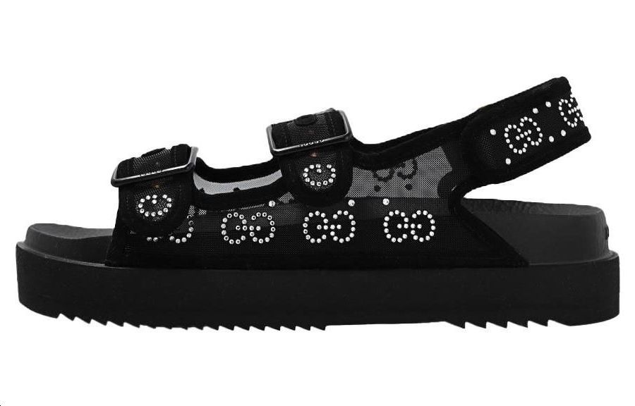 GUCCI Women's Gg Sandal 'Crystals Black' Women's