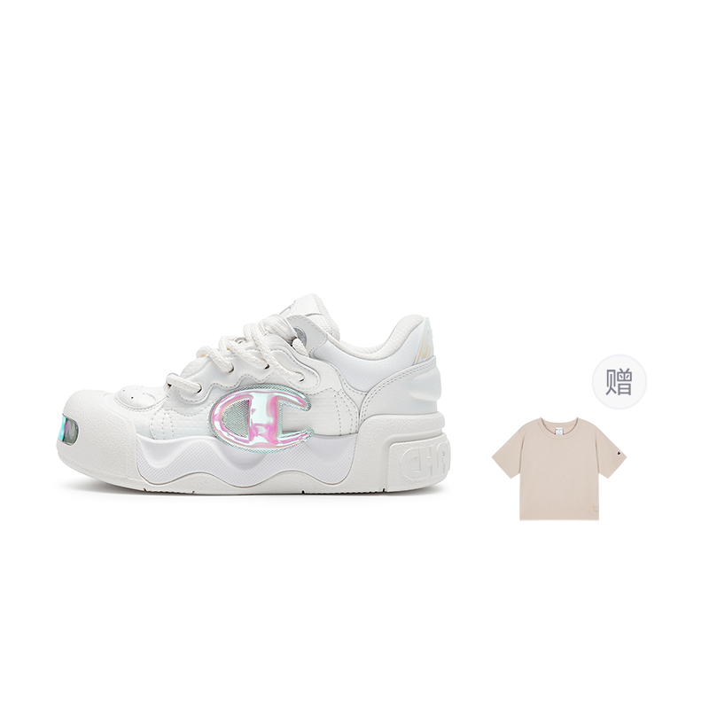 Champion Puffy Shoes AutoSkate V1 Low-Top Skateboard Shoes Women's White