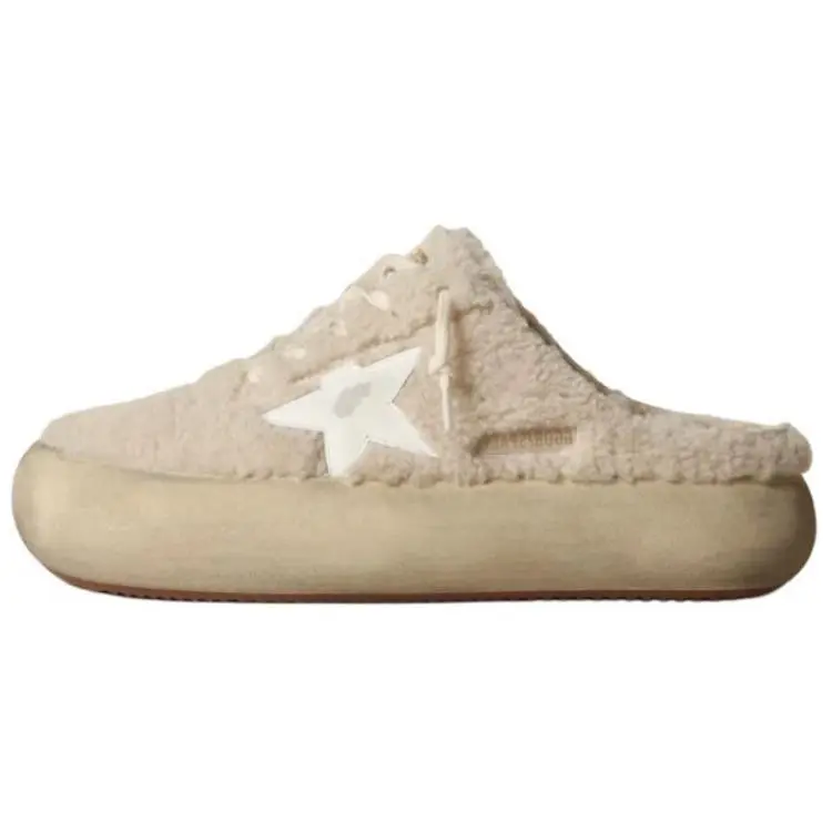 Golden Goose Space Star Closed Toe Slippers Unisex White