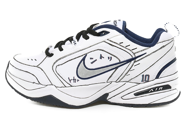 Nike Air Monarch 4 Cushioning Low-Top Chunky Sneakers Unisex Black White