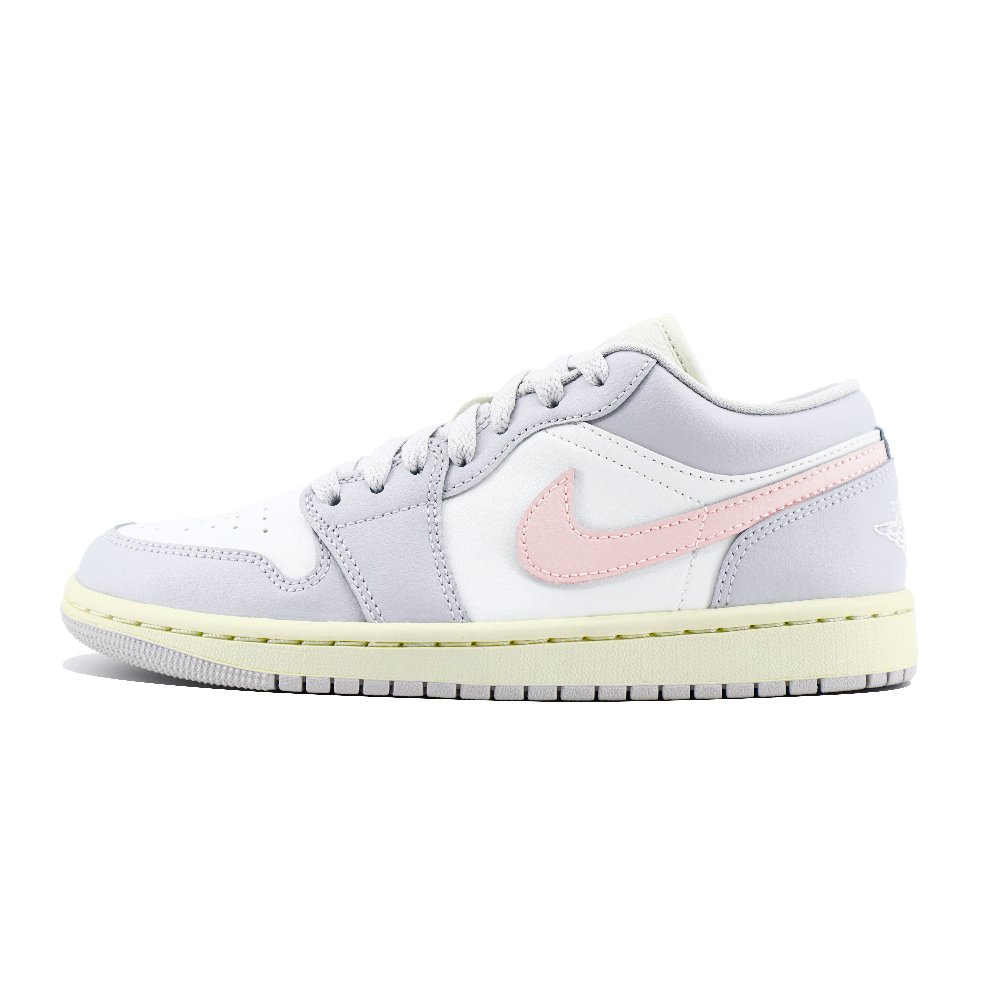 Jordan Air Jordan 1 Chuangyi Anti Slip Wear Resistant Low Top Vintage Basketball Shoes Unisex White Pink