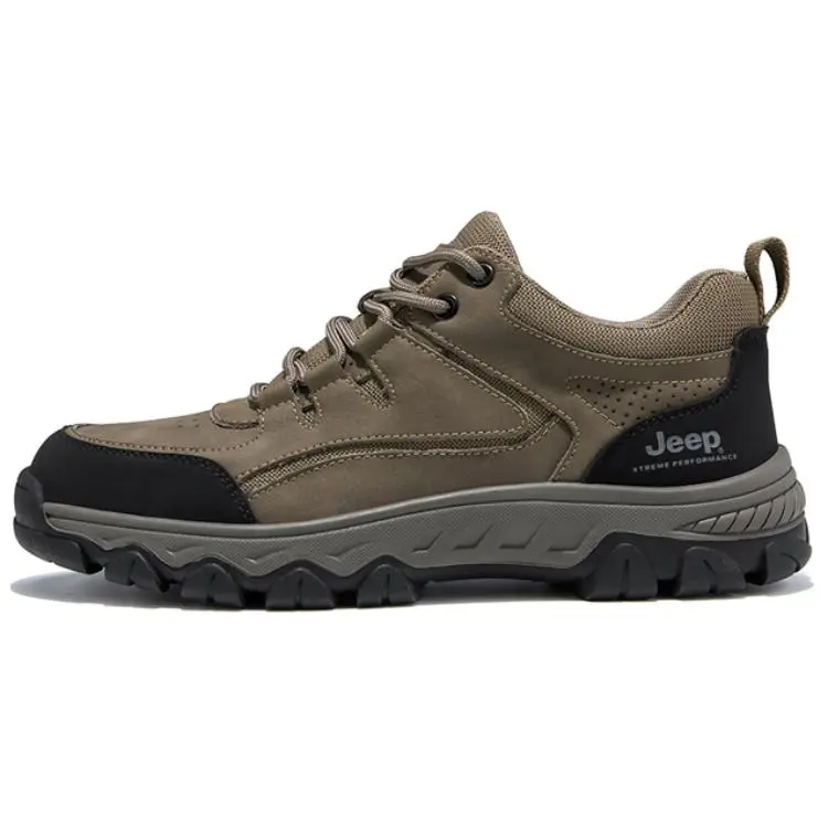 Jeep Slip-Resistant Low-Top Trekking Shoes Men's Khaki