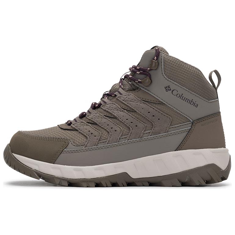 Columbia Strata Trail Anti Slip Wear Resistant Mid Top Hiking Shoes Women's Taupe