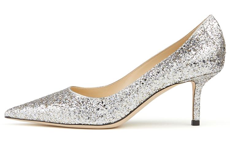 Jimmy Choo LOVE 65 Slim Heel High Heels Women's Silver