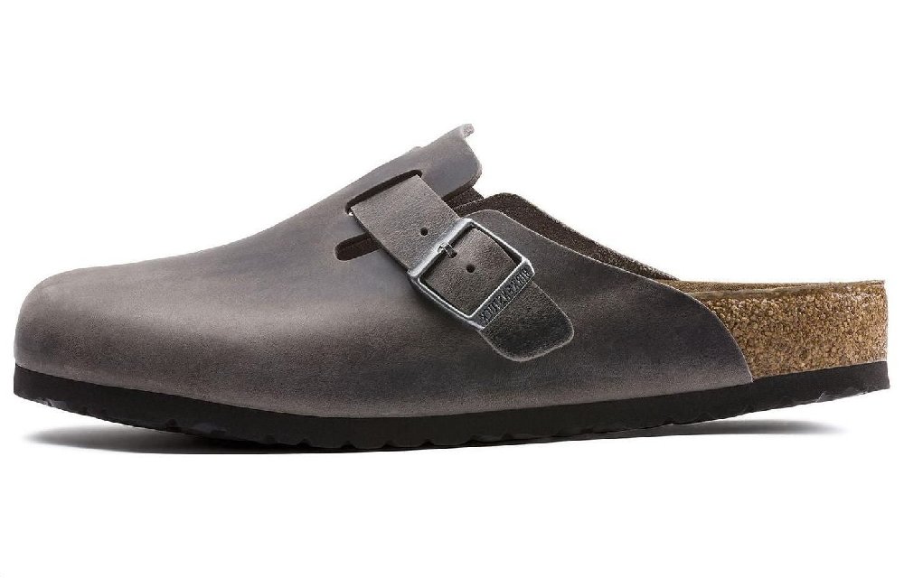 Birkenstock Boston Soft Footbed Oiled Leather 'Iron'