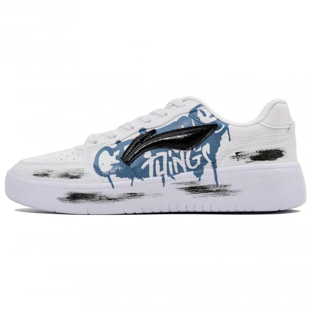 LiNing Acer Truncatum Cushioning, Abrasion Resistant, Height Increasing Low top Skateboard Shoes Men's Peacock Blue