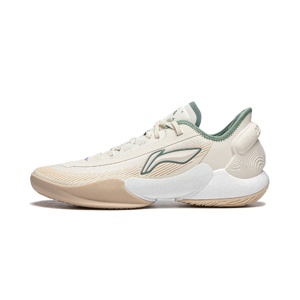 LiNing Yushuai 18 V2 Cushioning Anti-Slip And Wear-Resistant Lightweight Rebound Low-Top Basketball Shoes Men's Ecru