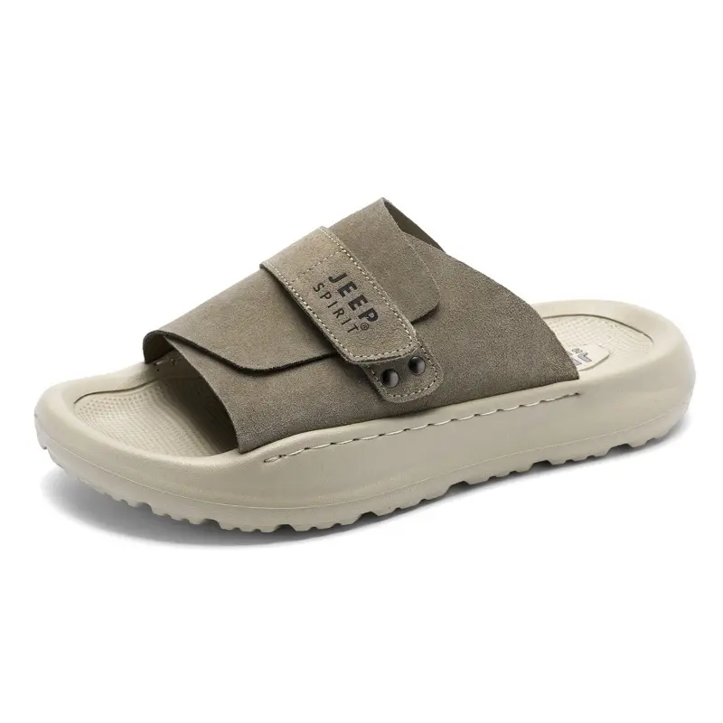 JEEP SPIRIT Slide Slippers Men's Natural Deer