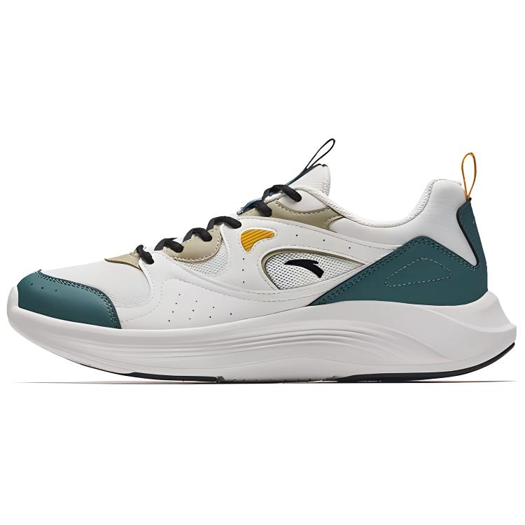 Anta Anti-Slip Wear-Resistant Low-Top Casual Running Shoes Men's White Green
