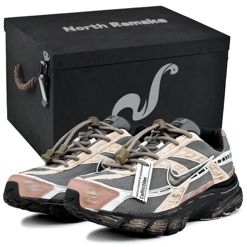 Nike Initiator Abrasion Resistant Low top Running Shoes Men's Gray Pink