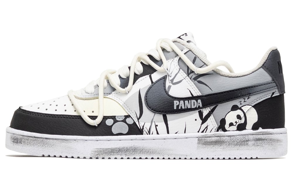 Nike Court Vision Skateboard Shoes Men Low Top White/Black