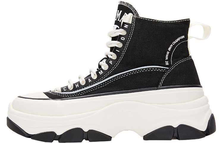 Champion Campus Canvas Shoes Women's High-Top Black White