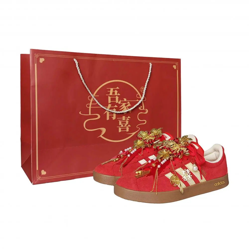 Adidas Vl Court Classic Abrasion Resistant Low top Skateboard Shoes Unisex Red