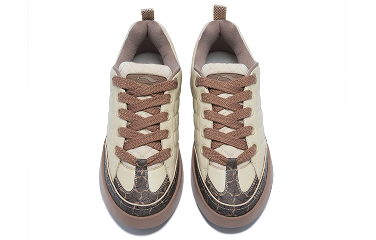 LI-NING 1990 Wind Chimes 2 Low-Top Skateboard Shoes Men's White Umber
