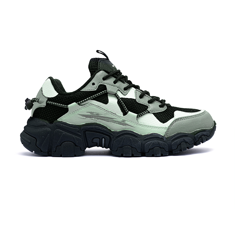 FILA Fluid Old Glory Abrasion Resistant Low top Casual Shoes Unisex Gray Green