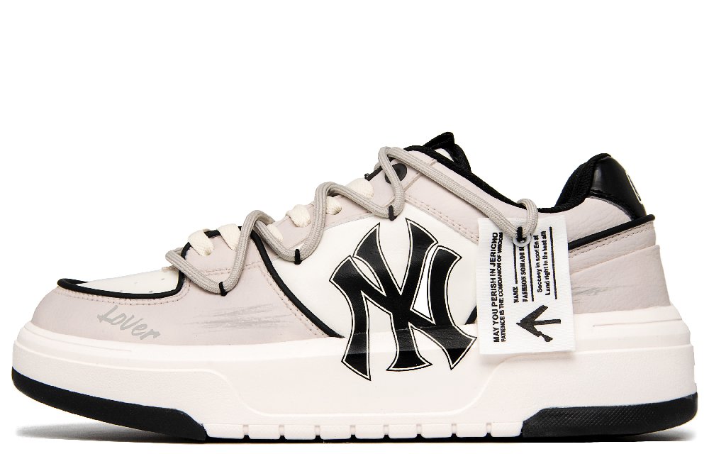 MLB Chunky Liner Love Milk Coffee Cushioning Height Increasing Low-Top Skateboard Shoes Unisex Gray