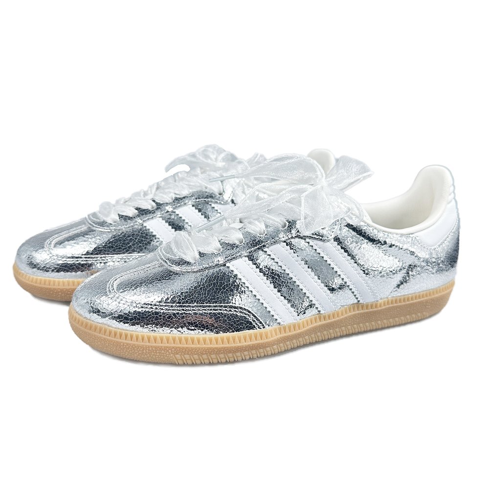 Adidas Originals SAMBA OG Low Top Skateboard Shoes Women's Silver