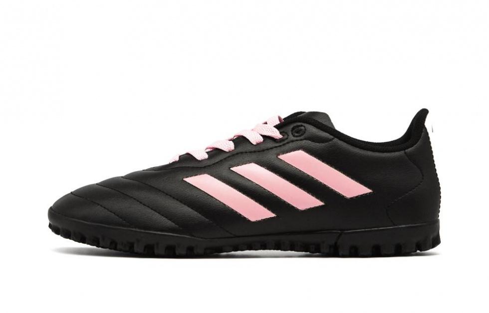 Adidas GOLETTO VII TF Rubber Broken Studs Wear-Resistant Soccer Shoes Unisex Black Pink