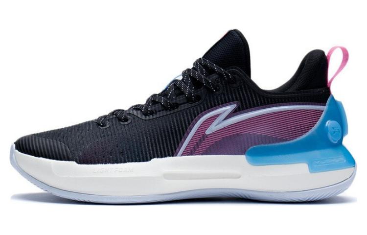 LiNing YuShuai Retro Abrasion Resistant Breathable Low top Basketball Shoes Men's Black Blue Pink