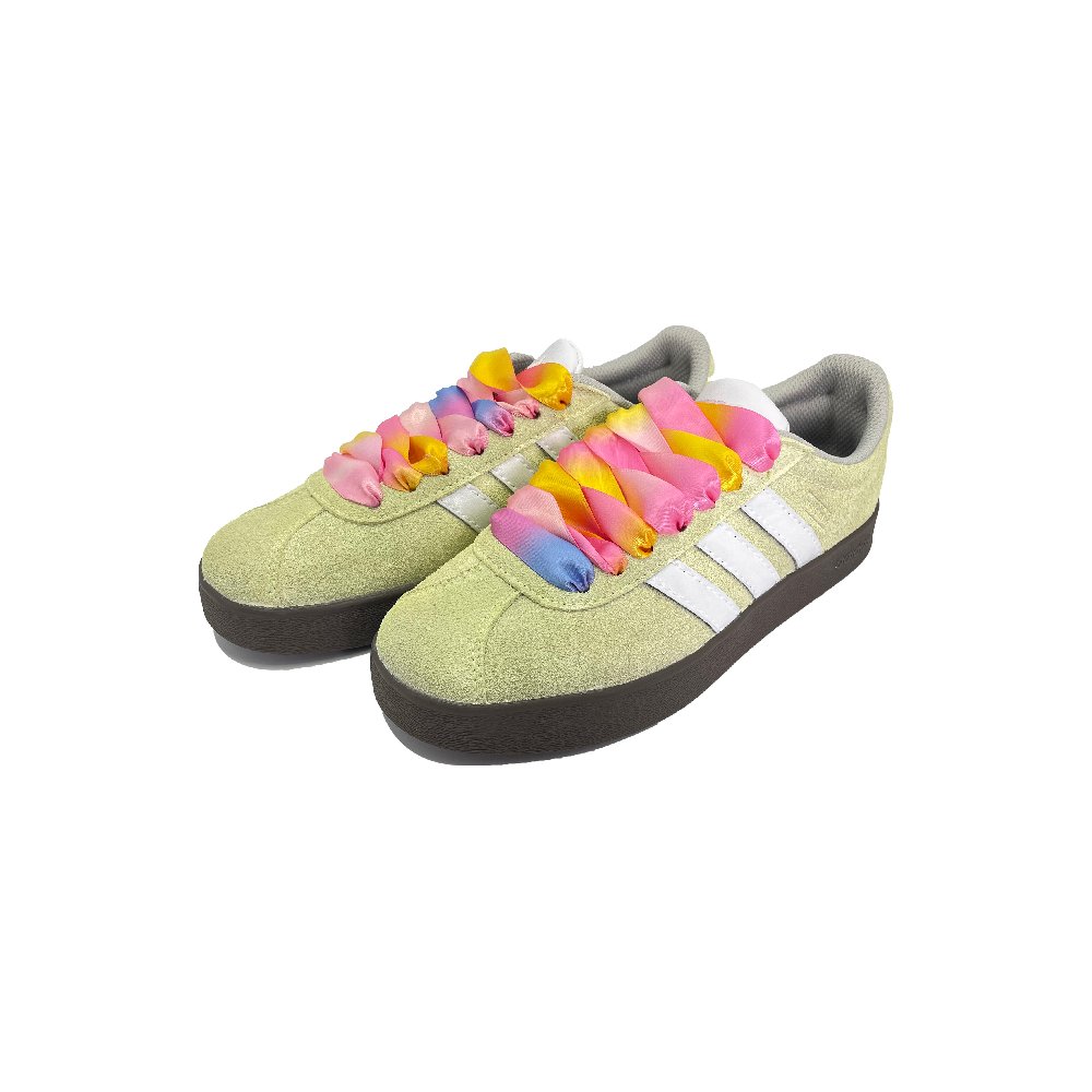 Adidas Neo VL Court Lifestyle Little Mango Coverage Quick Dry Lightweight Low Top Skateboard Shoes Unisex Yellow White