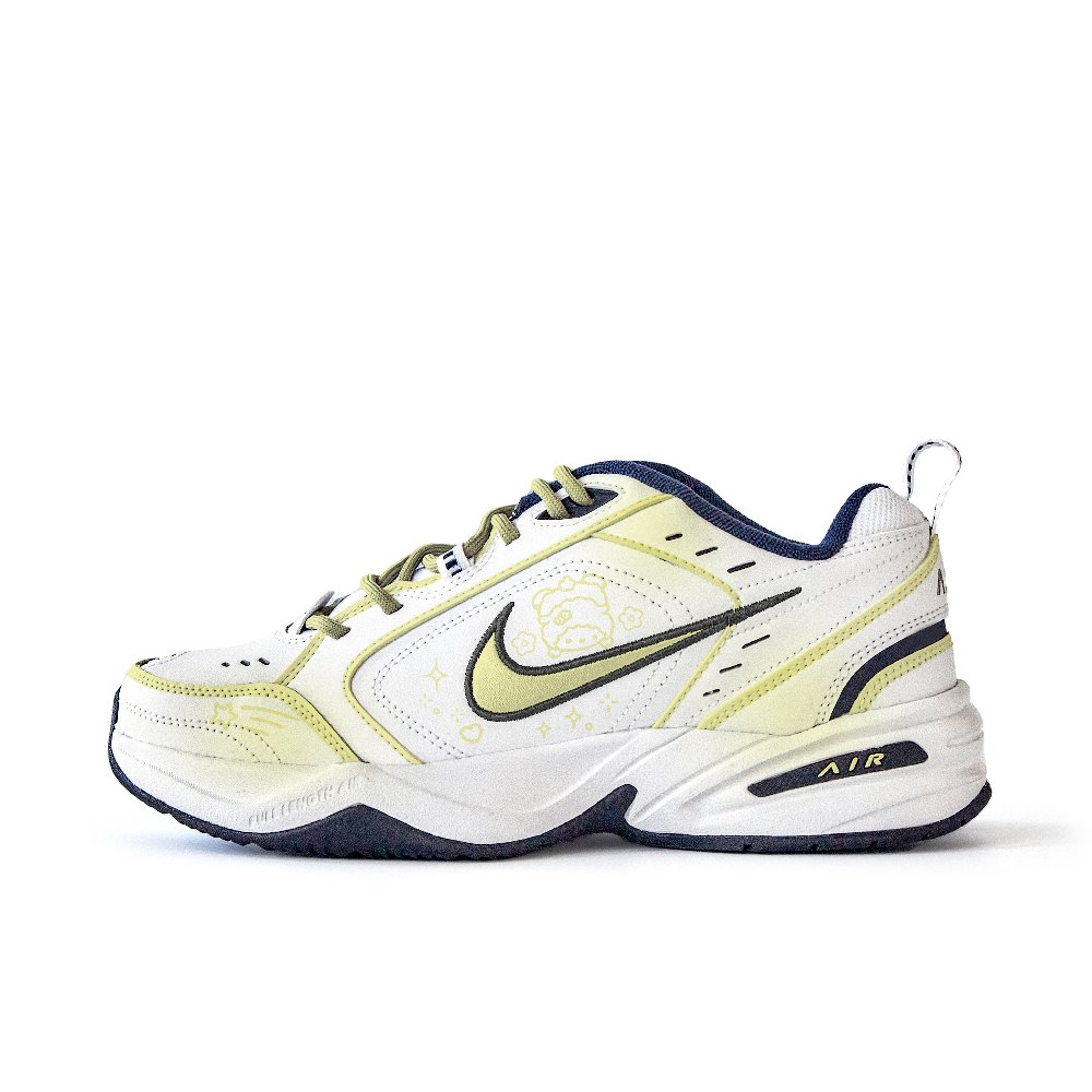 Nike Air Monarch 4 Anti Slip Wear Resistant Low Top Chunky Sneakers Unisex White