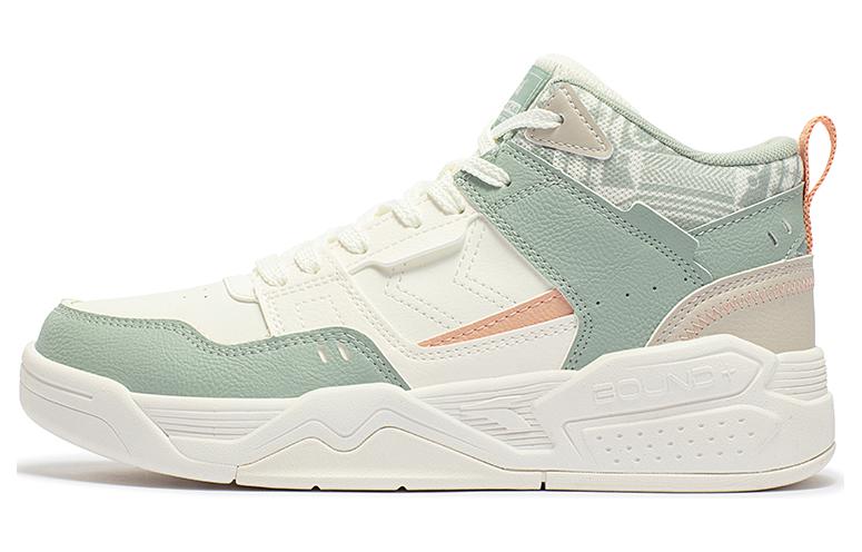 361° Cushioning Wear-Resistant Mid-Top Skateboard Shoes Women's Green White